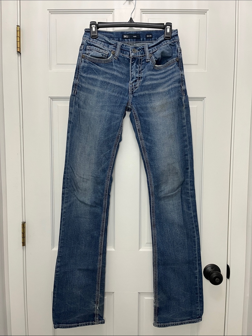 BKE Aiden Men's Faded Blue Medium Wash Bootcut Jeans - Size 28 X 36
